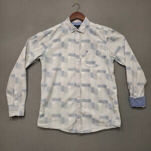 Allen Solly Men's Custom Fit Long Sleeve Button Up Flip Cuff Shirt Size 39